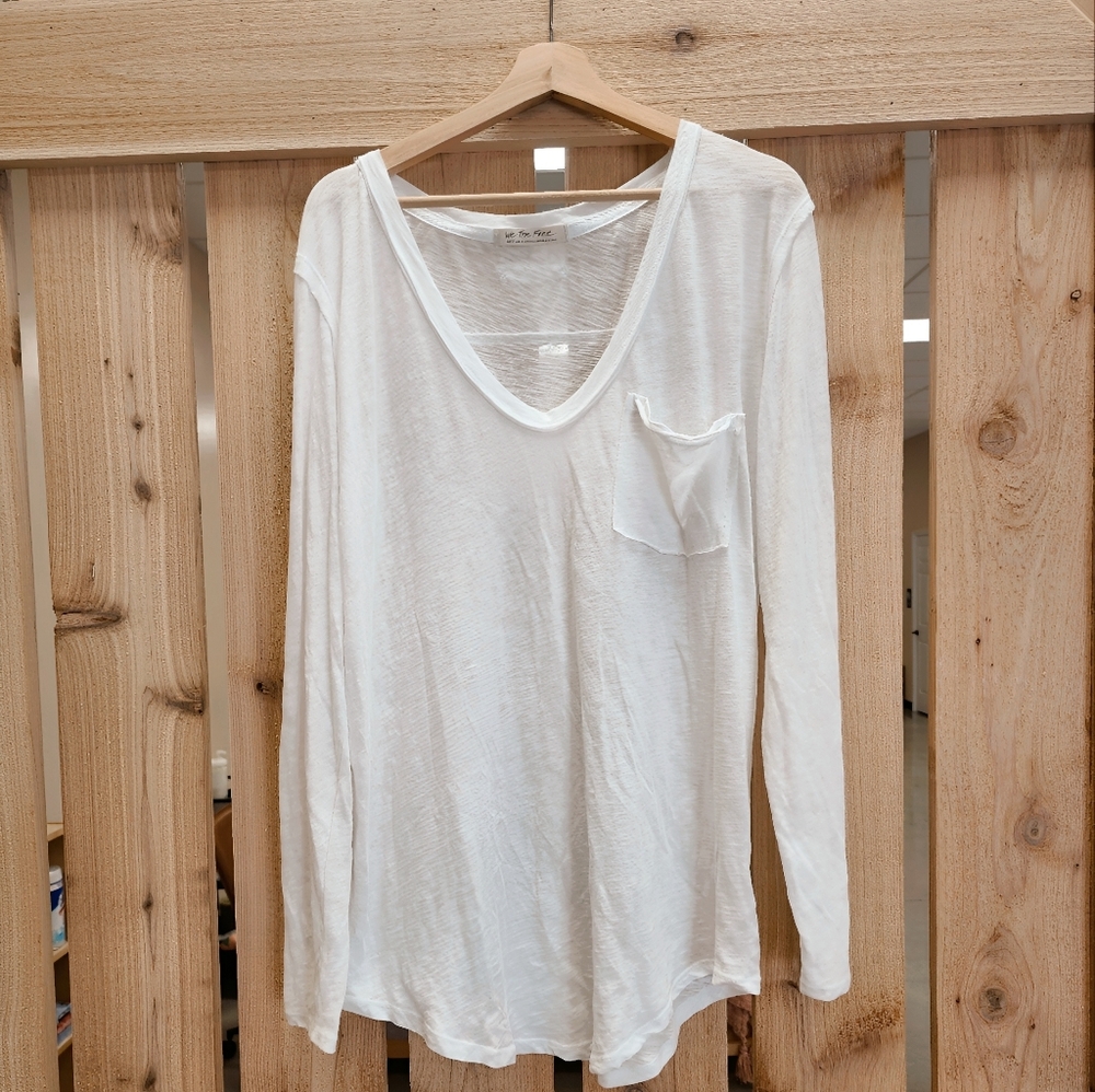Oversized Basic We the Free by Free People Long Sleeve Pocket T-Shirt